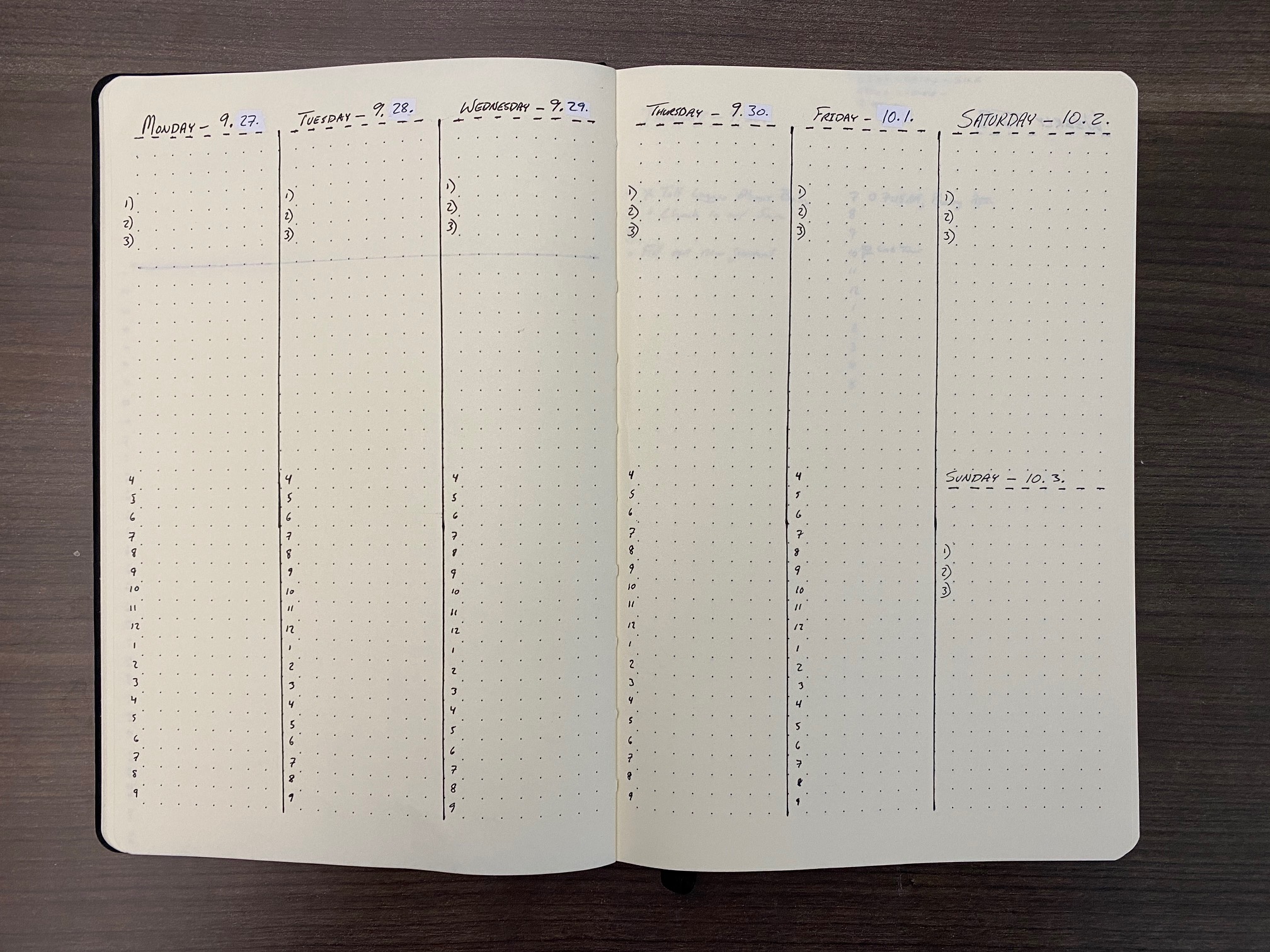 Week at a glance