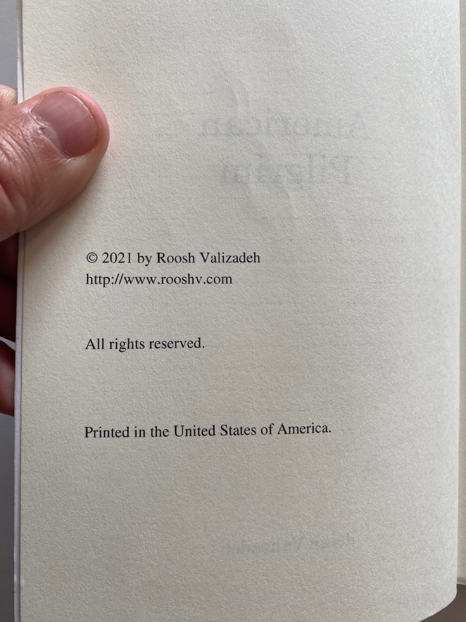 Physical detail of Drew's copy of American Pilgrim