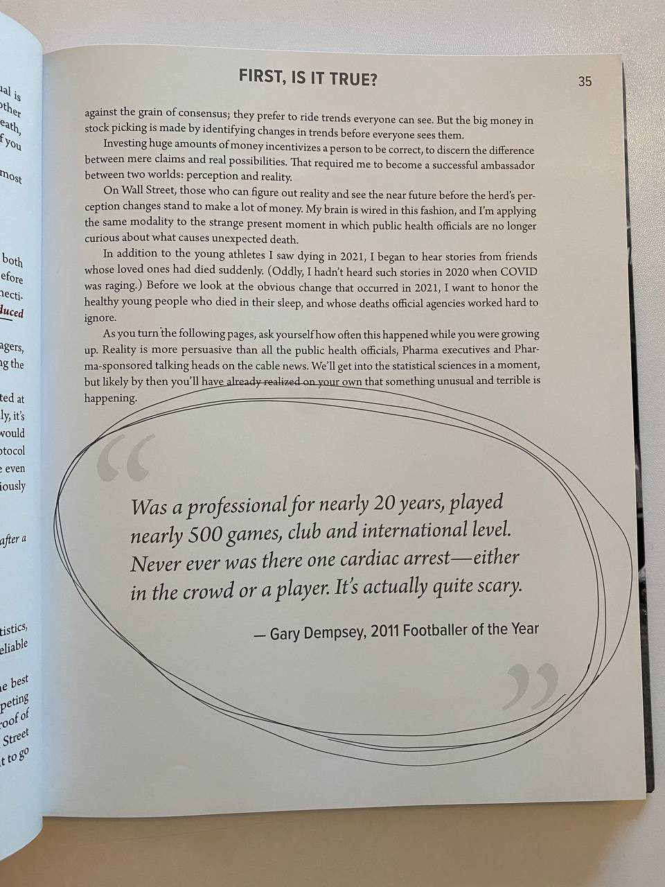 Physical detail of Drew's copy of "Cause Unknown"