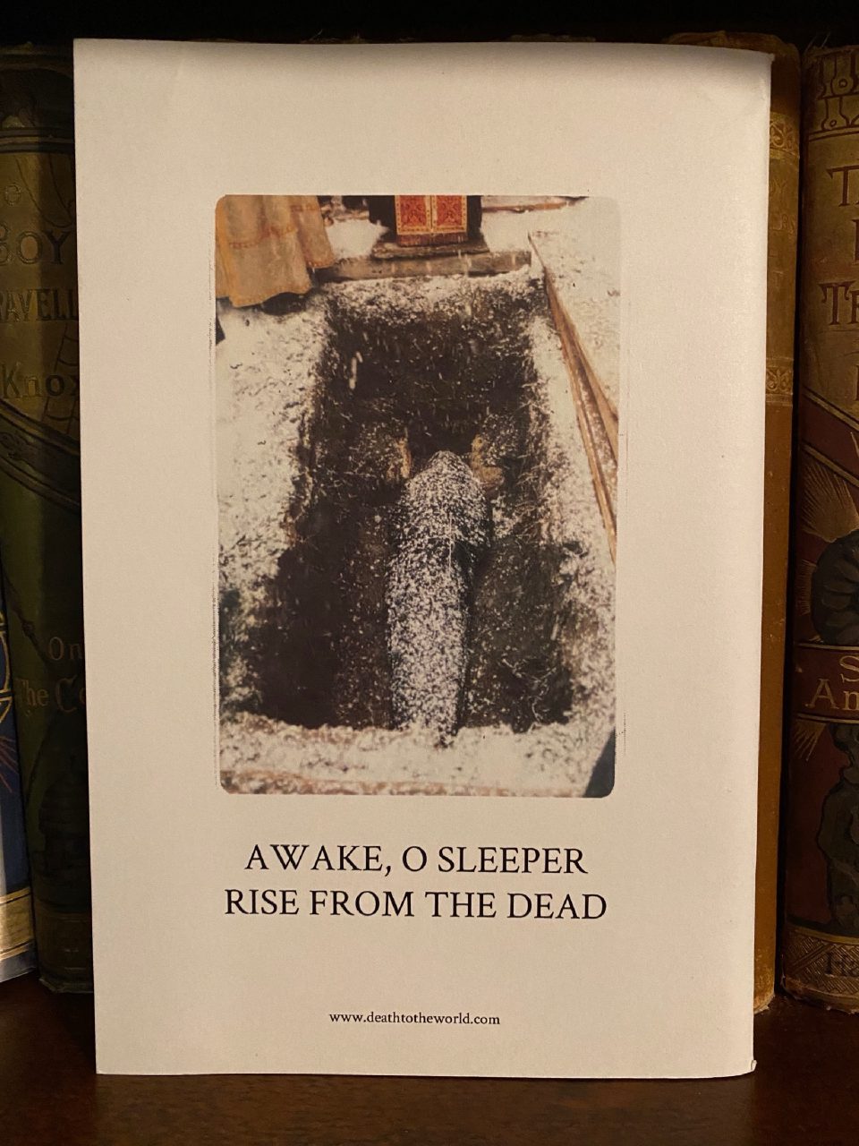 Physical detail of Drew's copy of Death to the World: Awake, O Sleeper