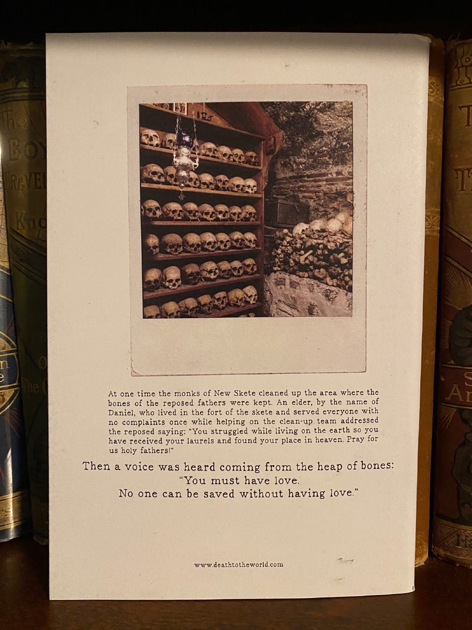 Back cover of Drew's copy of Death to the World, No. 29