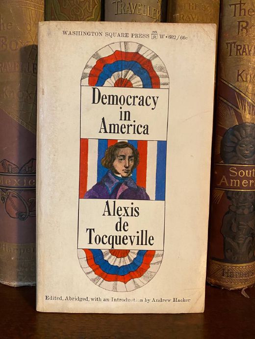Cover of Drew's copy of Democracy in America