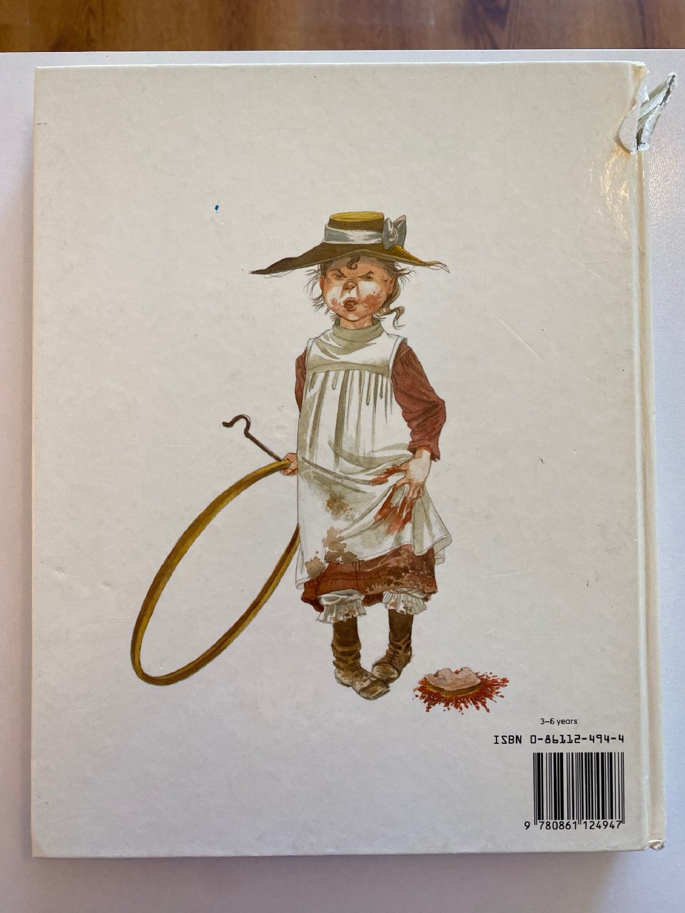 Back cover of Drew's copy of Eric Kincaid’s Mother Goose