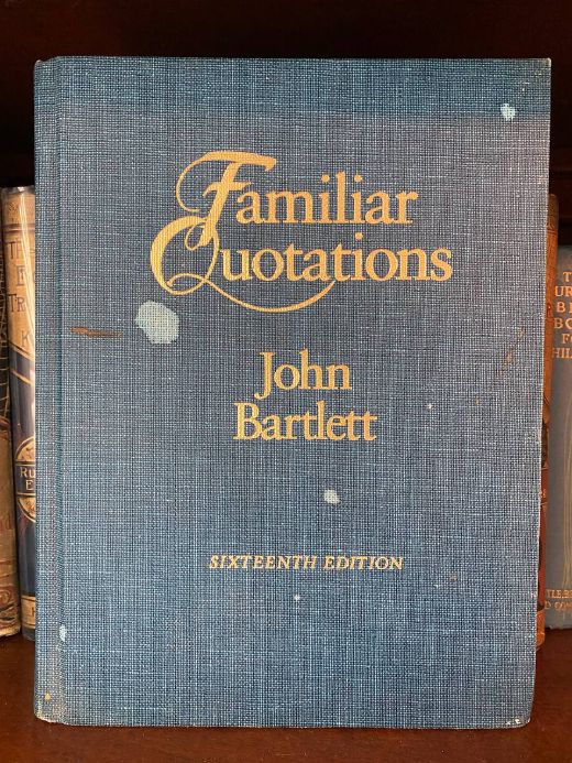 Cover of Drew's copy of Familiar Quotations