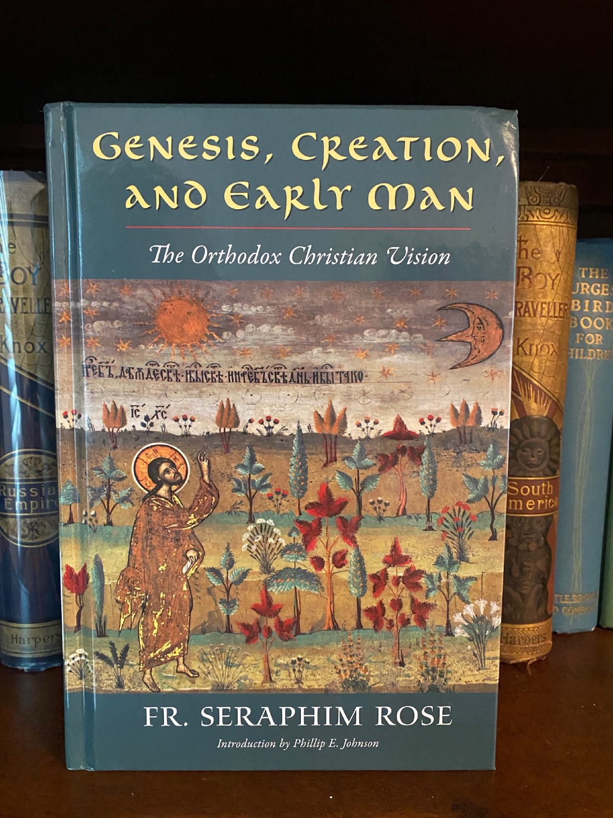 Cover of Drew's copy of Genesis, Creation, and Early Man: The Orthodox Christian Vision