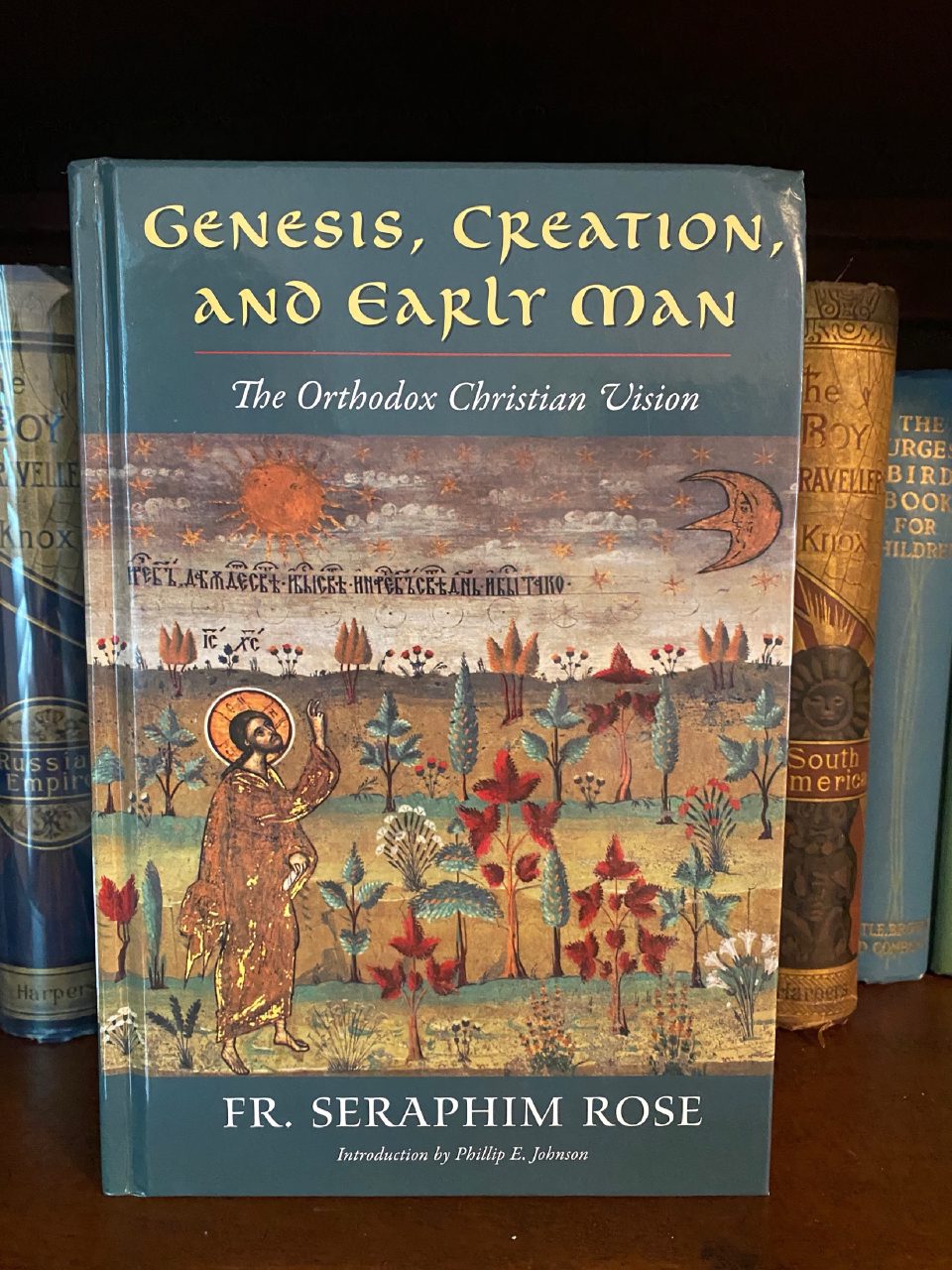 Front cover of Drew's copy of Genesis, Creation, and Early Man: The Orthodox Christian Vision