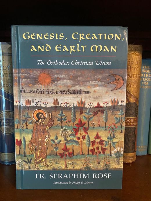 Cover of Drew's copy of Genesis, Creation, and Early Man: The Orthodox Christian Vision