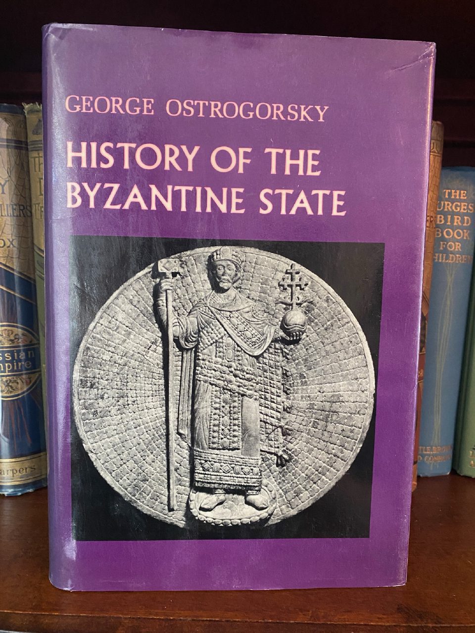 Front cover of Drew's copy of History of the Byzantine State