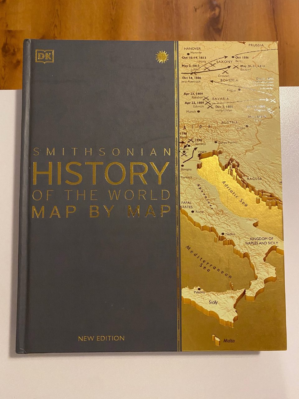 Front cover of Drew's copy of History of the World Map by Map
