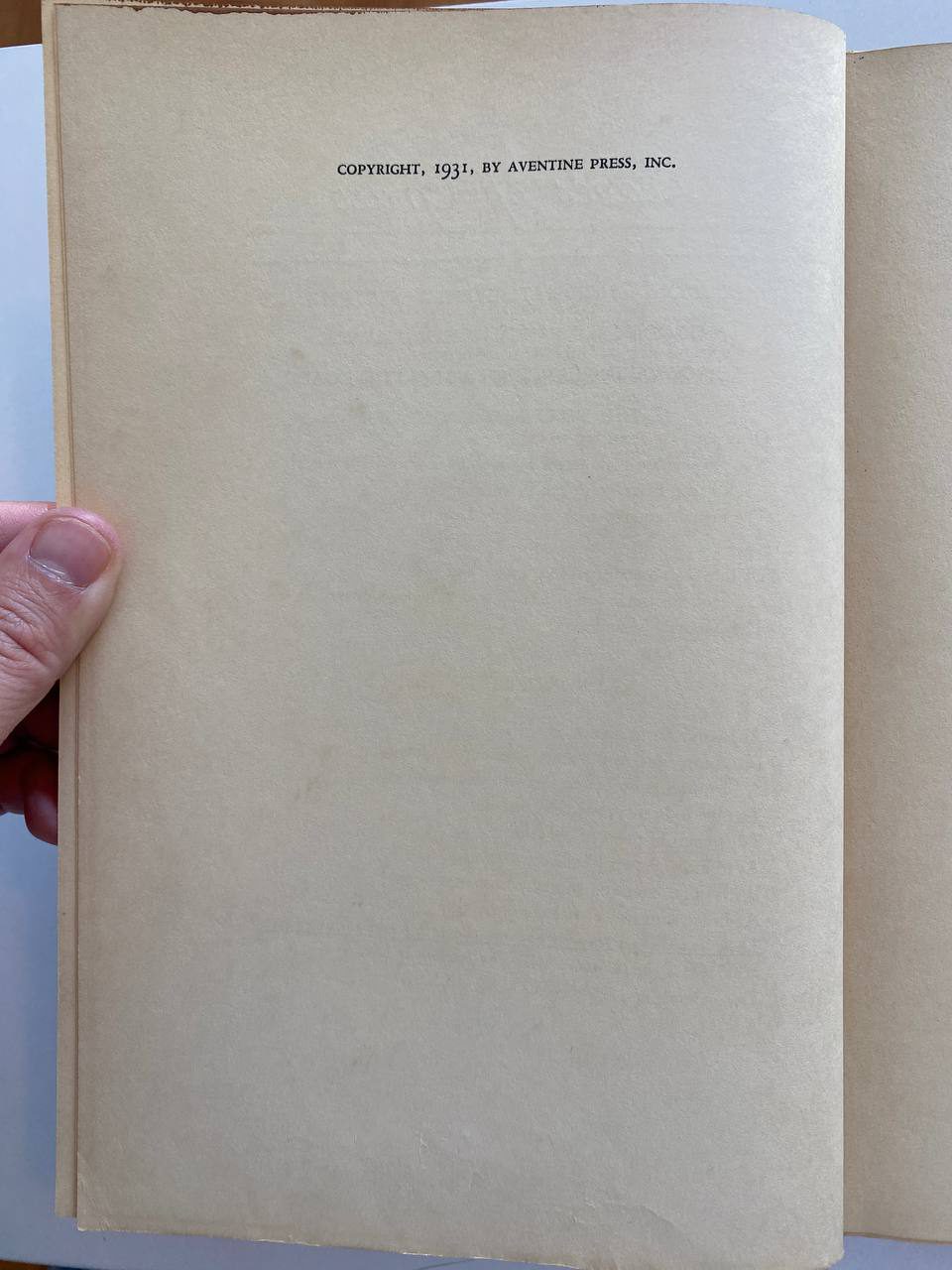 Copyright page of Drew's copy of Leaves of Grass