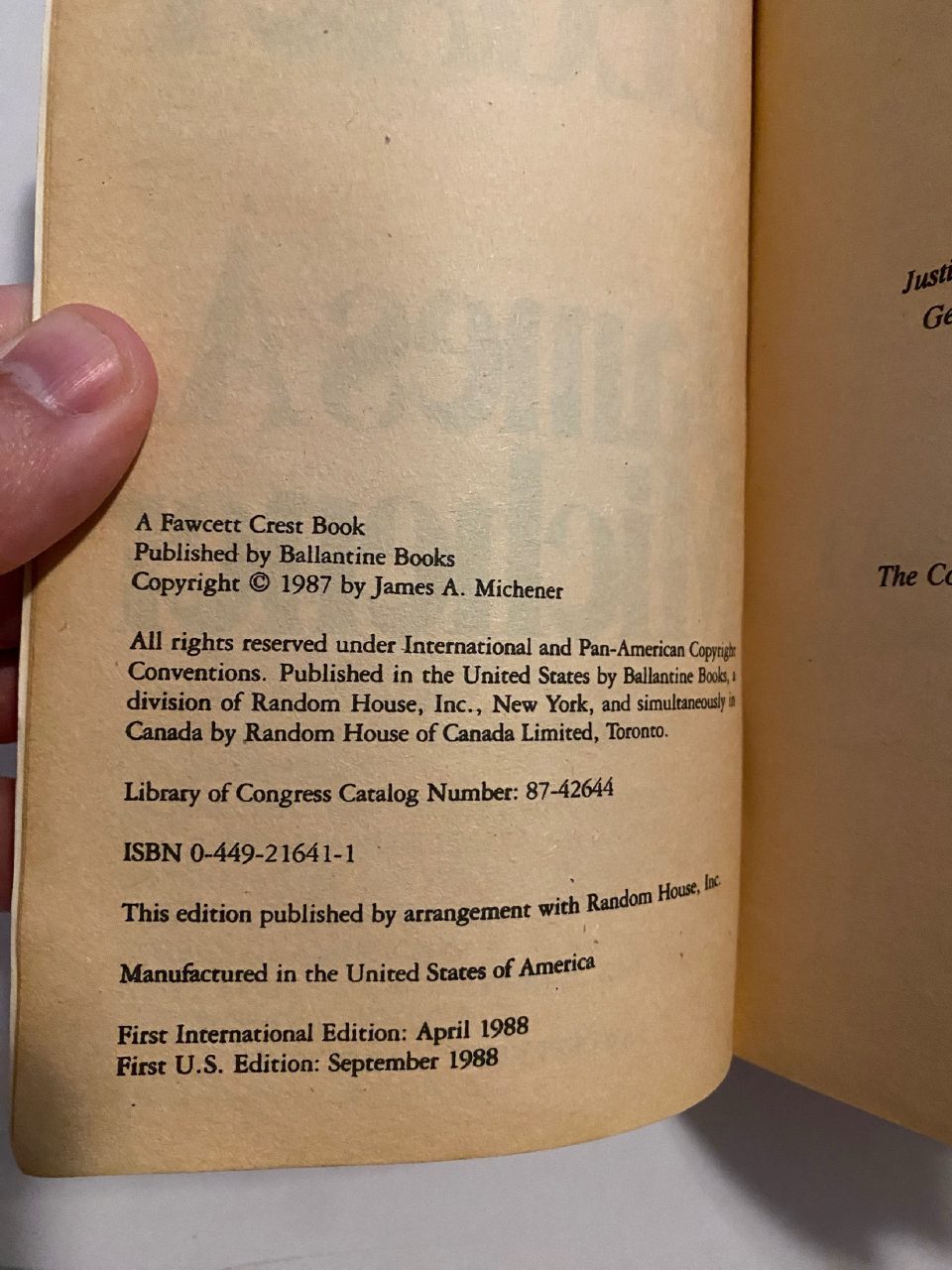 Physical detail of Drew's copy of Legacy