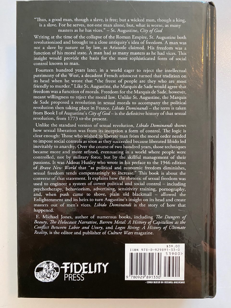 Back cover of Drew's copy of Libido Dominandi