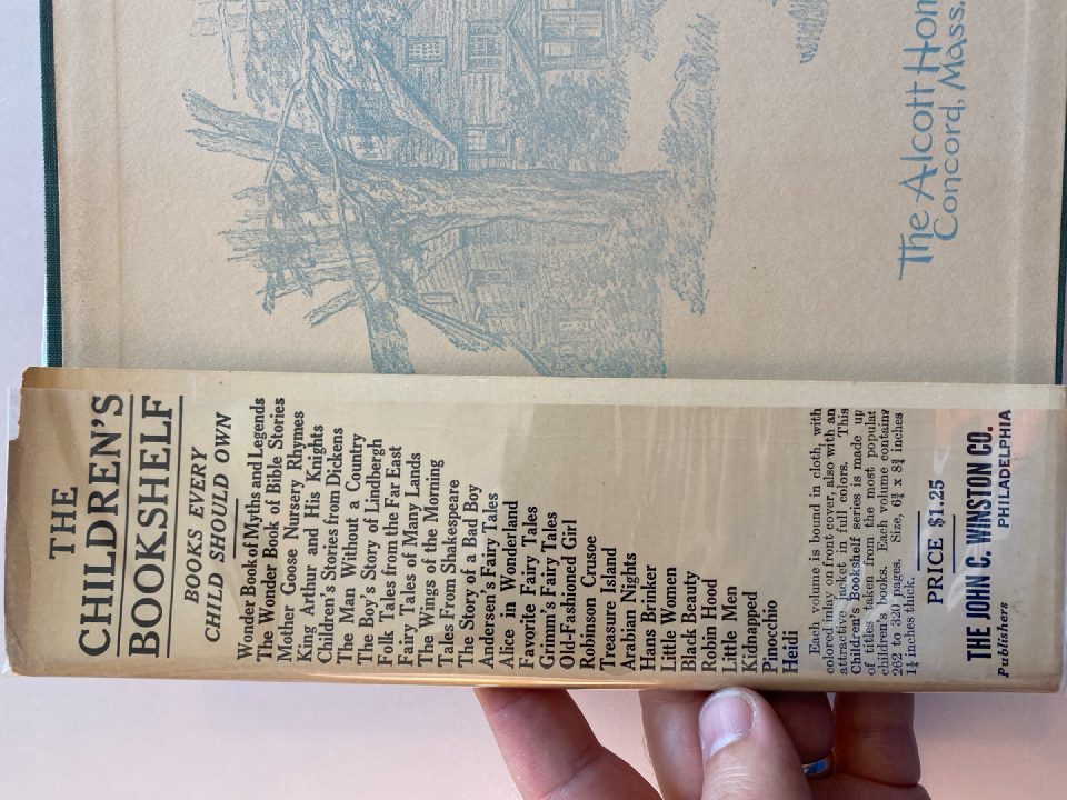 Interior or edition detail of Drew's copy of Little Men