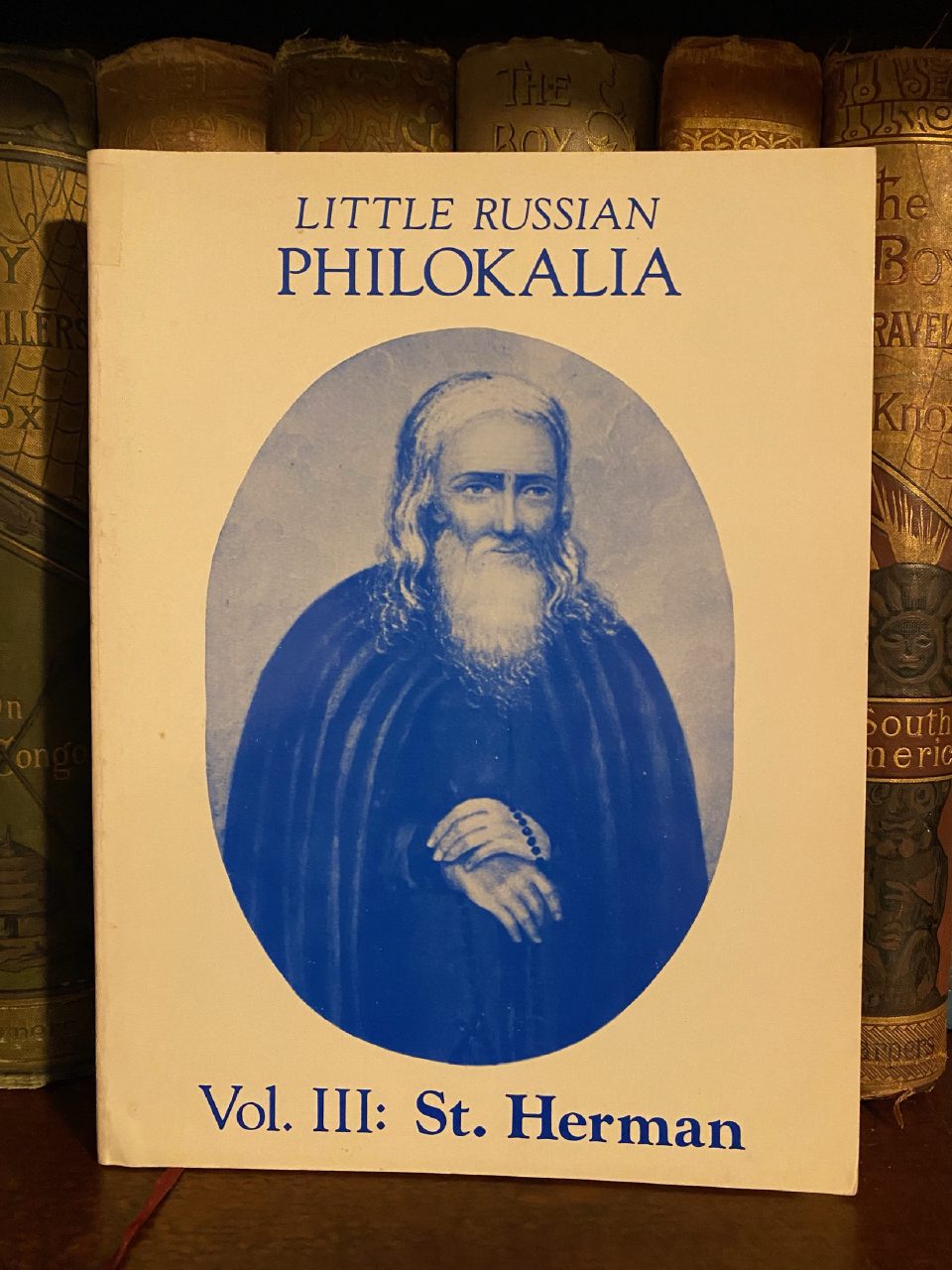 Front cover of Drew's copy of Little Russian Philokalia, Vol. III: St. Herman