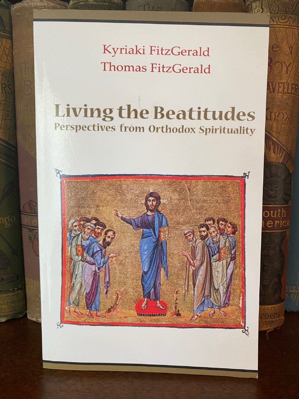 Front cover of Drew's copy of Living the Beatitudes: Perspectives from Orthodox Spirituality