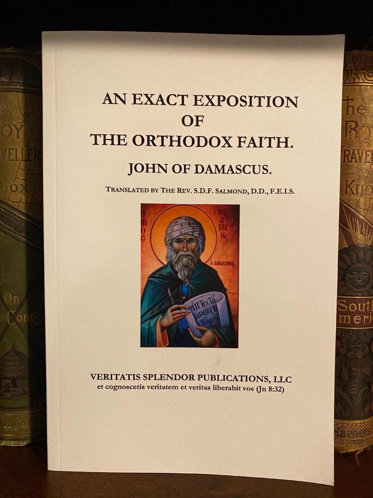 Cover of Drew's copy of On the Orthodox Faith