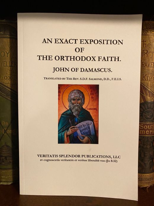 Cover of Drew's copy of On the Orthodox Faith