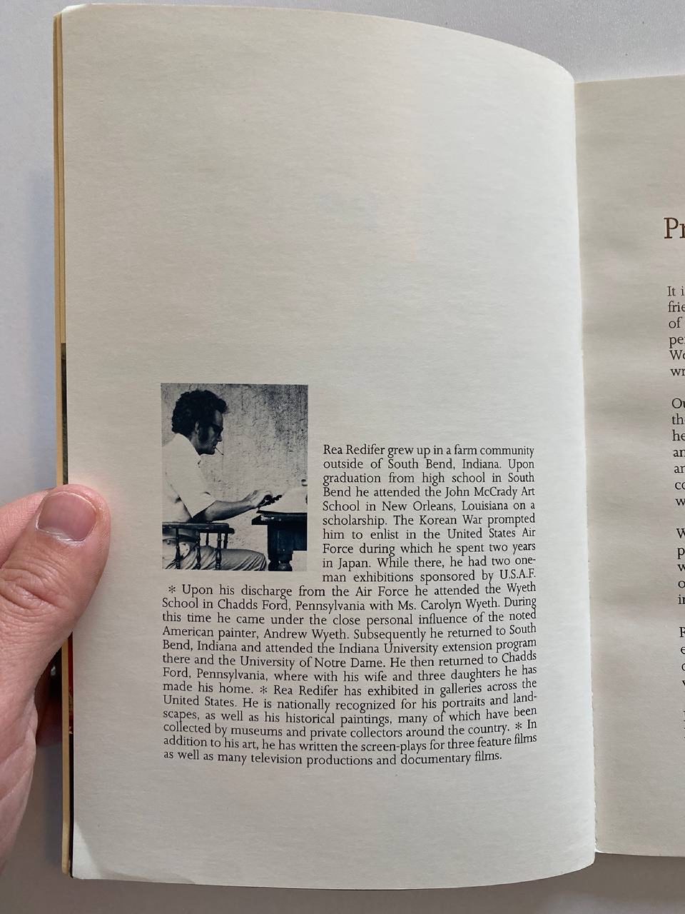Author biography of Drew's copy of Once Upon a Canvas Sky