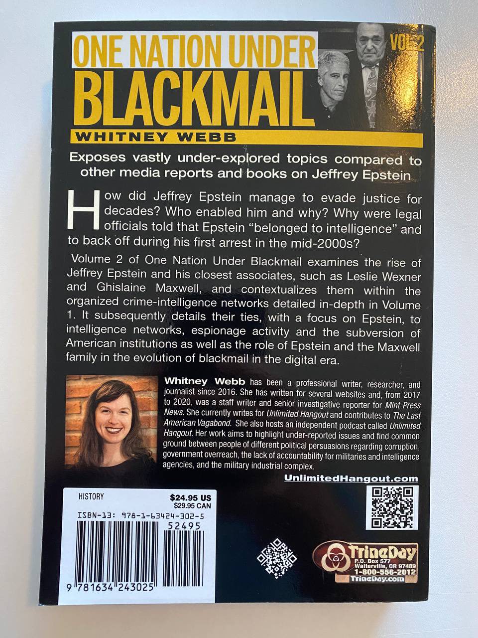 Back cover of Drew's copy of One Nation Under Blackmail Vol. 2