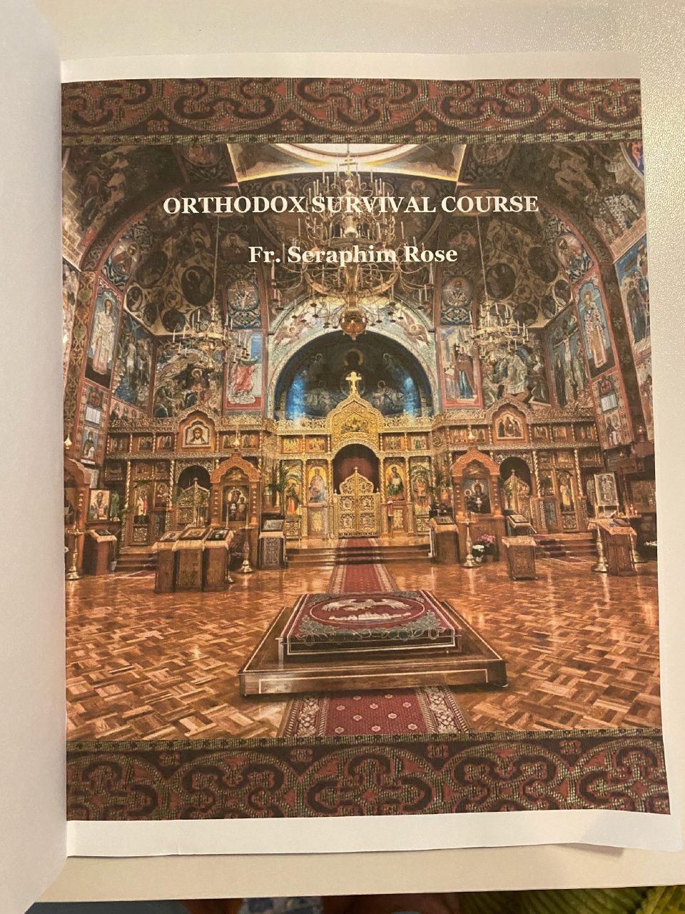 Physical detail of Drew's copy of Orthodox Survival Course
