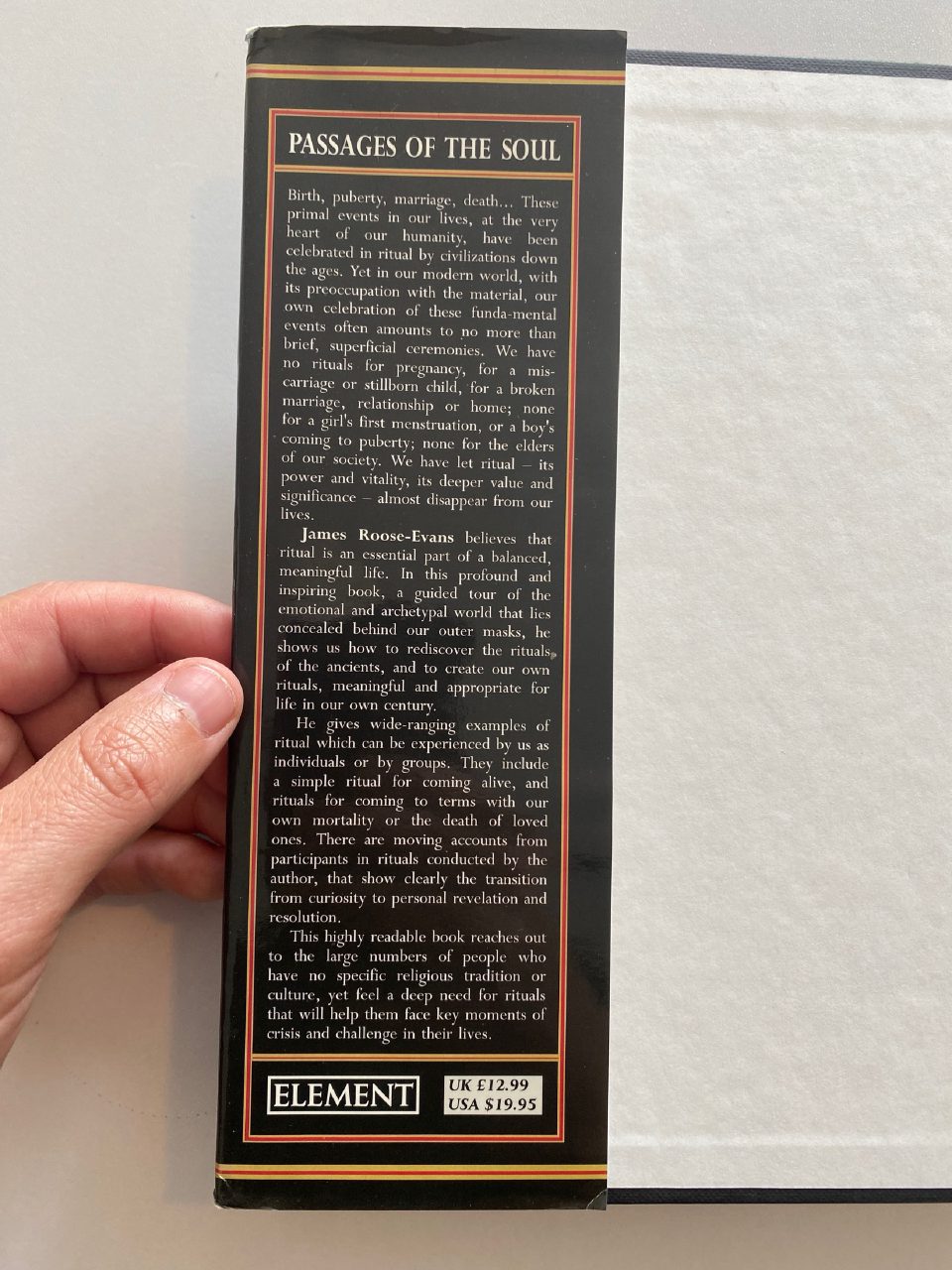 Physical detail of Drew's copy of Passages of the Soul