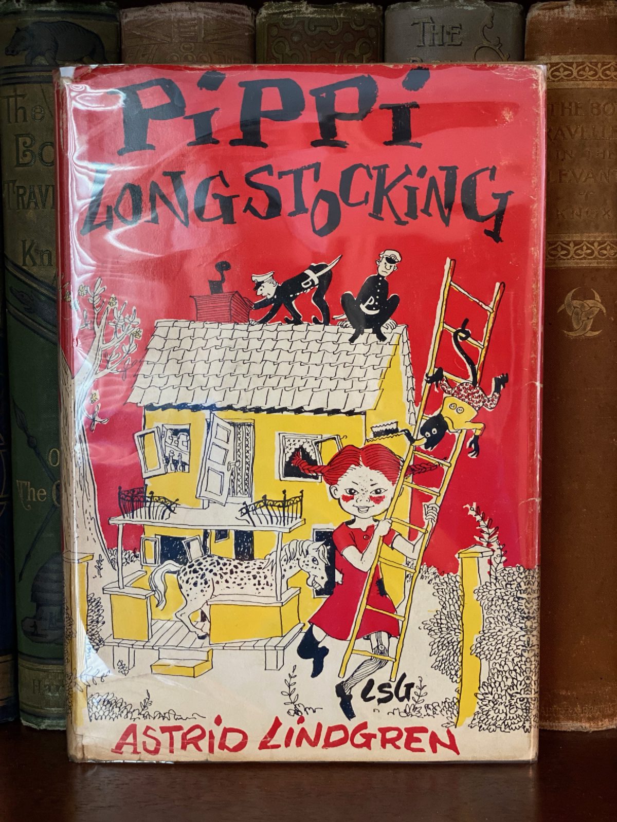 Cover of Drew's copy of Pippi Longstocking