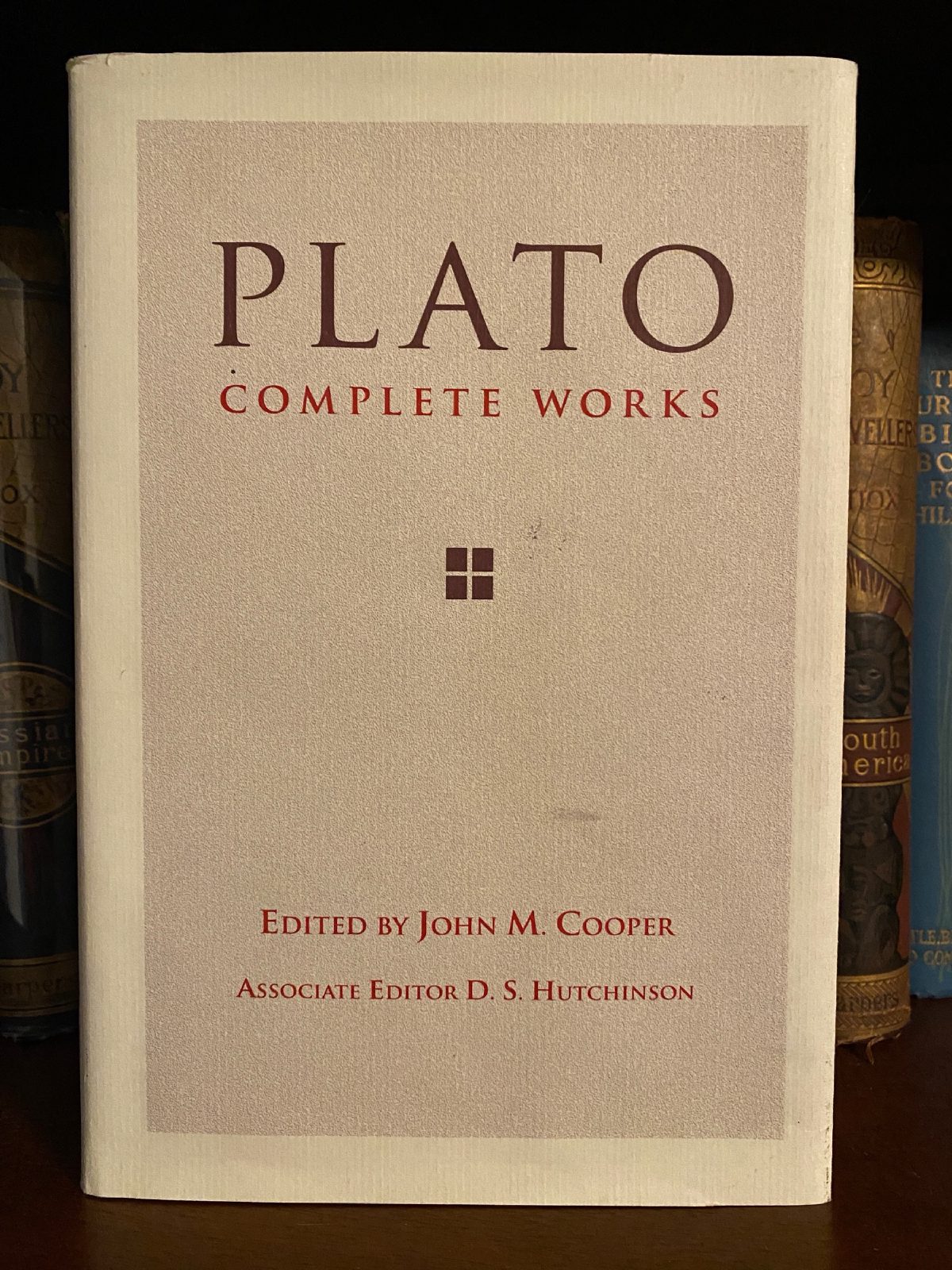 Cover of Drew's copy of Plato Complete Works