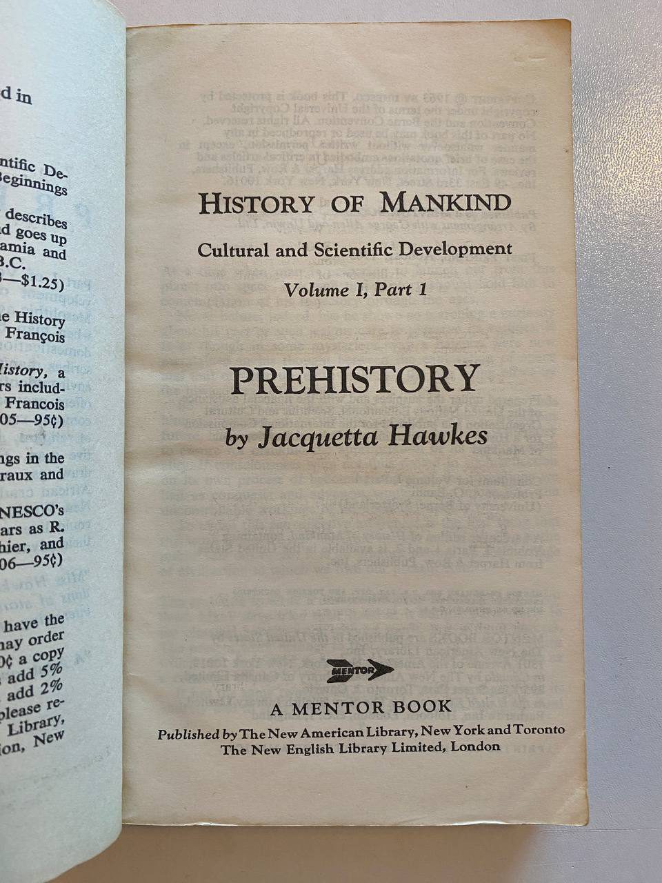 Title page of Drew's copy of Prehistory