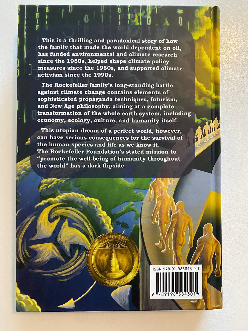 Back cover of Drew's copy of Rockefeller: Controlling the Game