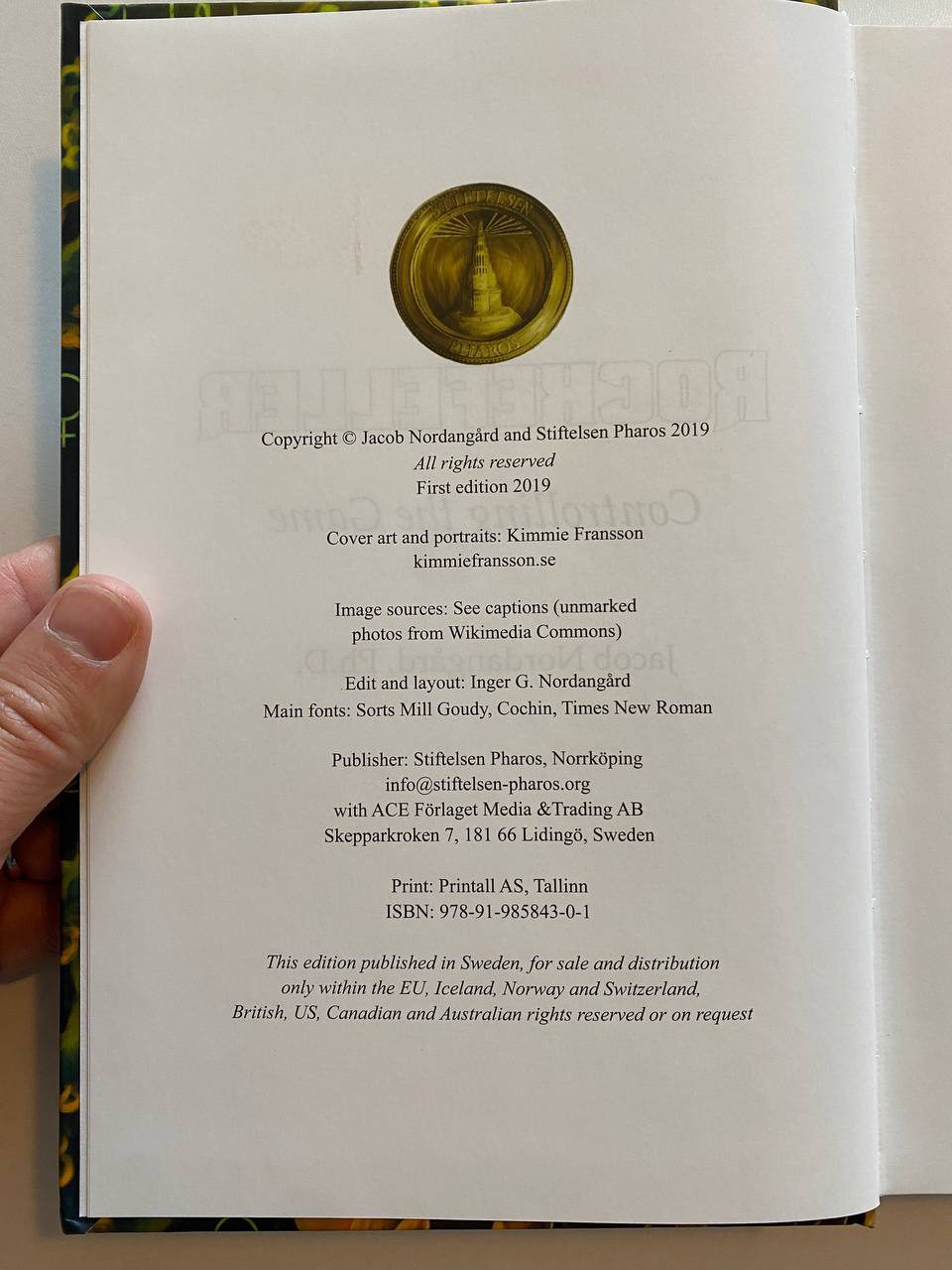 Physical detail of Drew's copy of Rockefeller: Controlling the Game