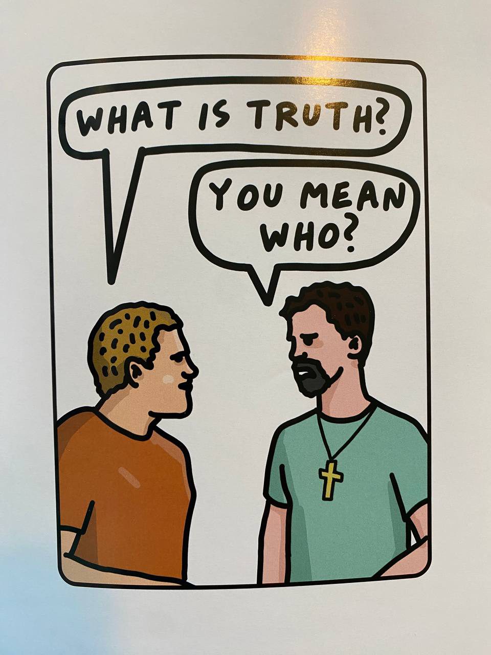 Physical detail of Drew's copy of Savage Memes Vol. 5