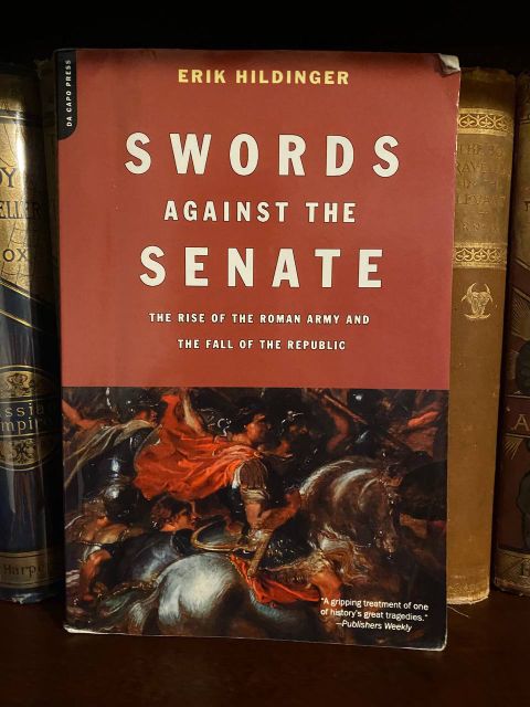 Cover of Drew's copy of Swords Against the Senate