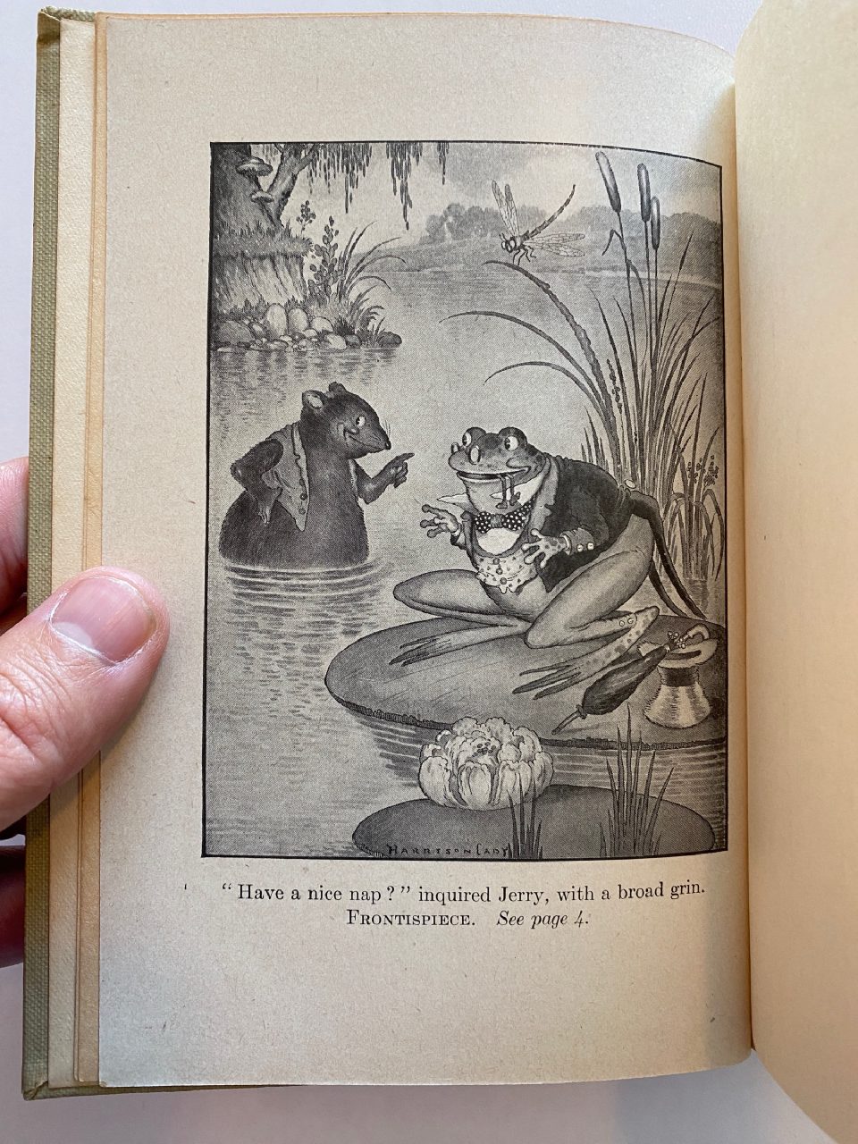 Interior or edition detail of Drew's copy of The Adventures of Grandfather Frog
