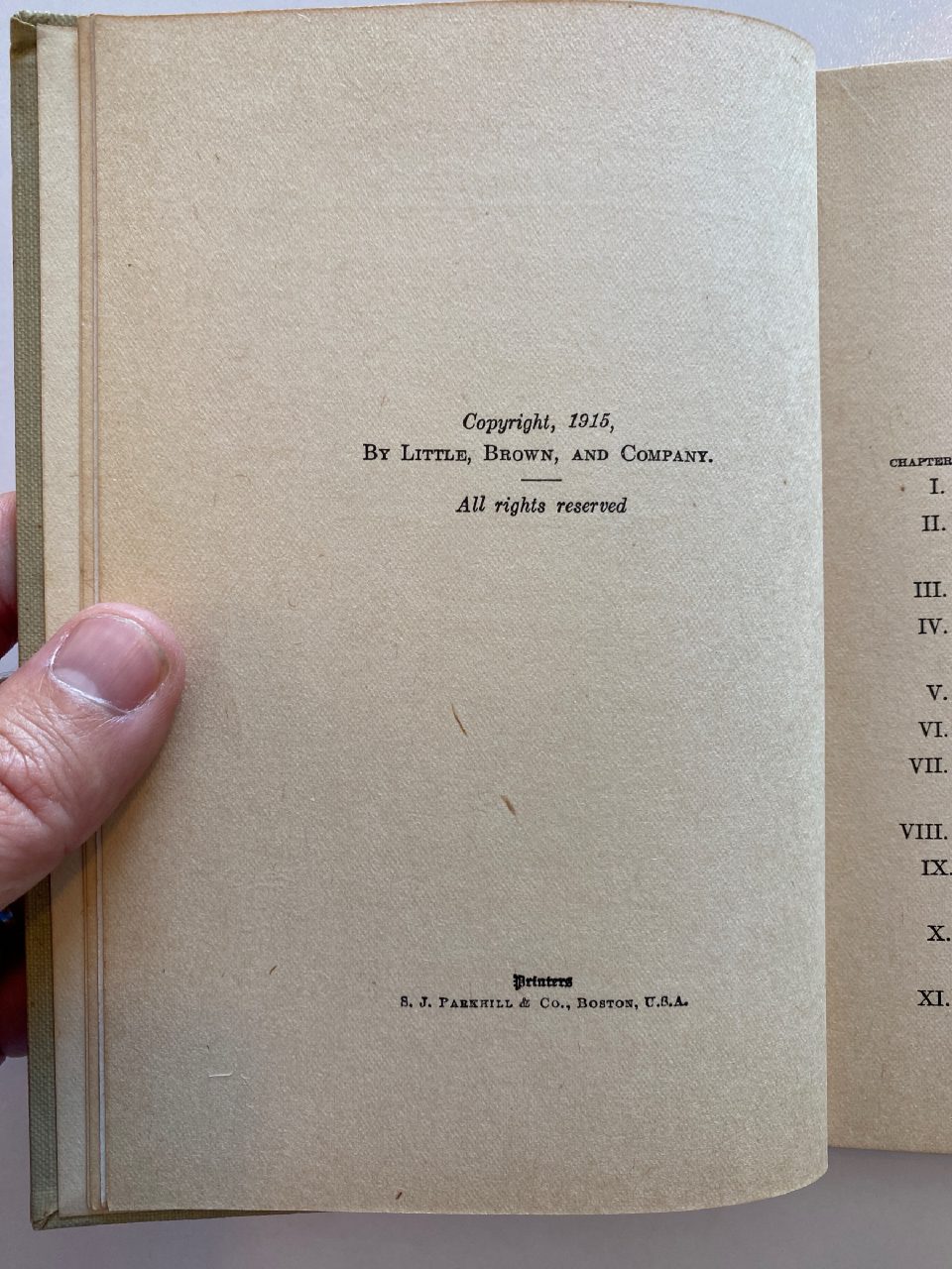 Interior or edition detail of Drew's copy of The Adventures of Grandfather Frog