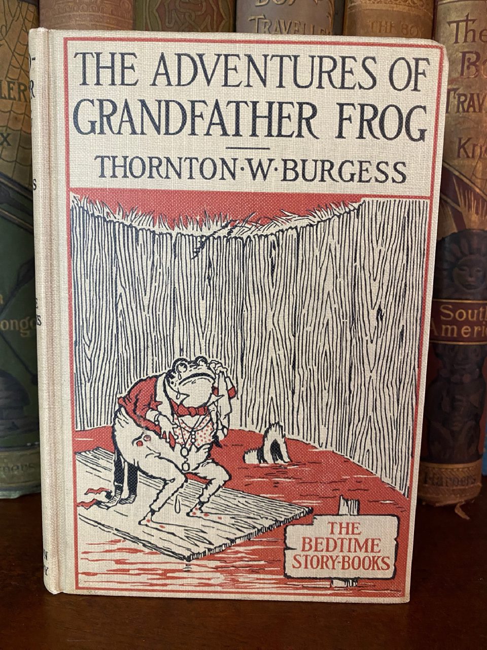 Front cover of Drew's copy of The Adventures of Grandfather Frog