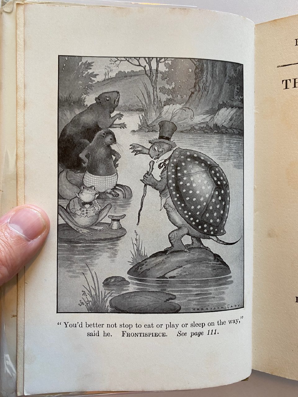 Interior or edition detail of Drew's copy of The Adventures of Jerry Muskrat