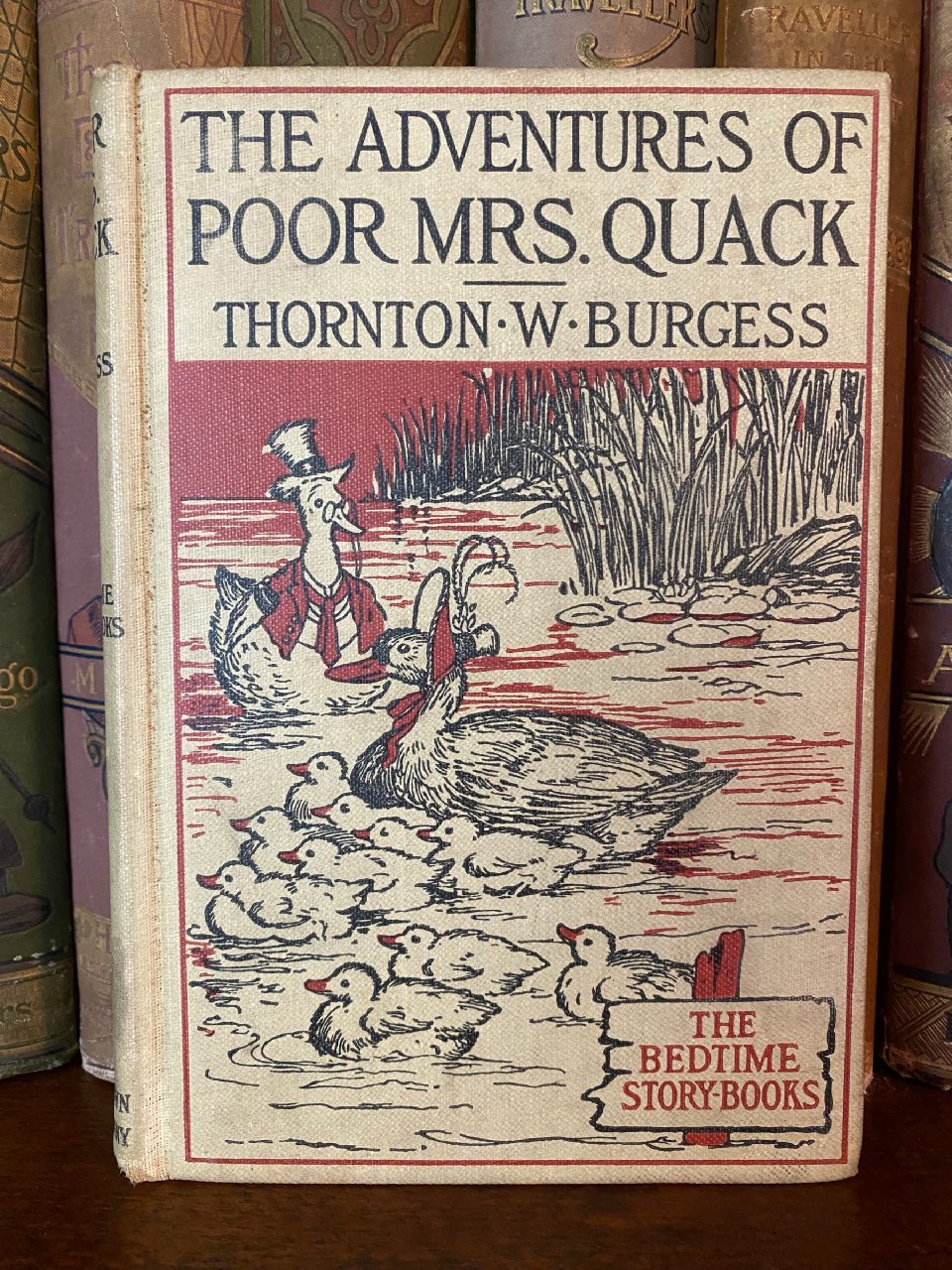 Front cover of Drew's copy of The Adventures of Poor Mrs. Quack