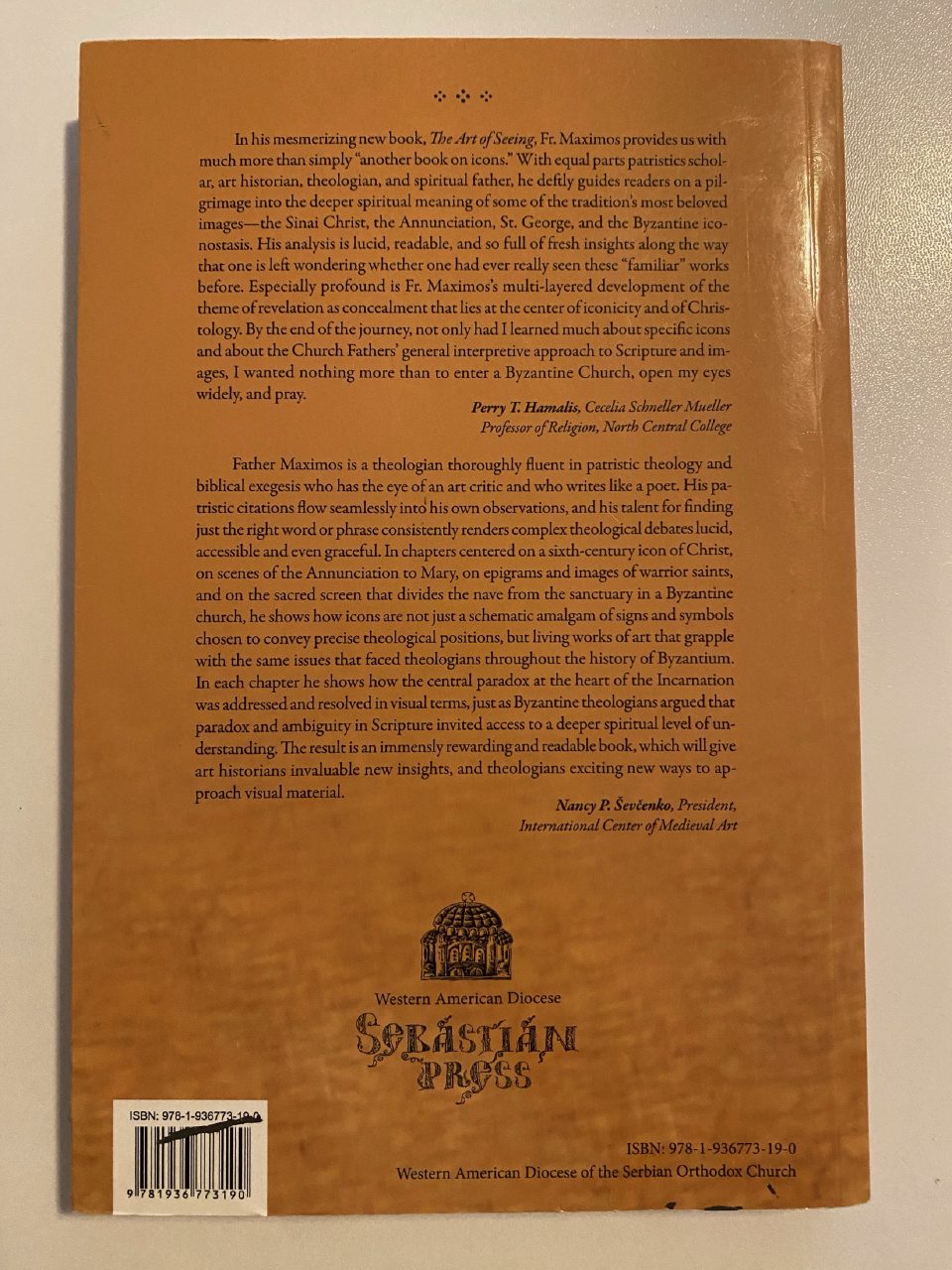 Back cover of Drew's copy of The Art of Seeing