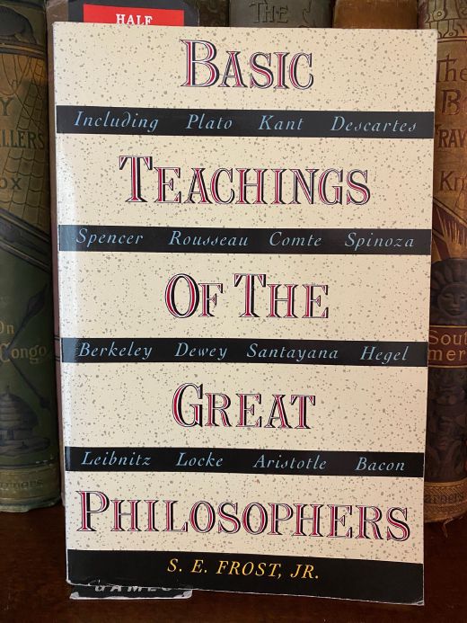 Cover of Drew's copy of The Basic Teachings of the Great Philosophers