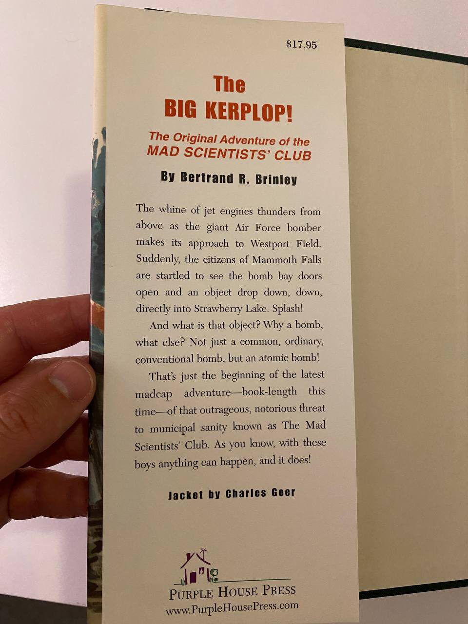 Physical detail of Drew's copy of The Big Kerplop!