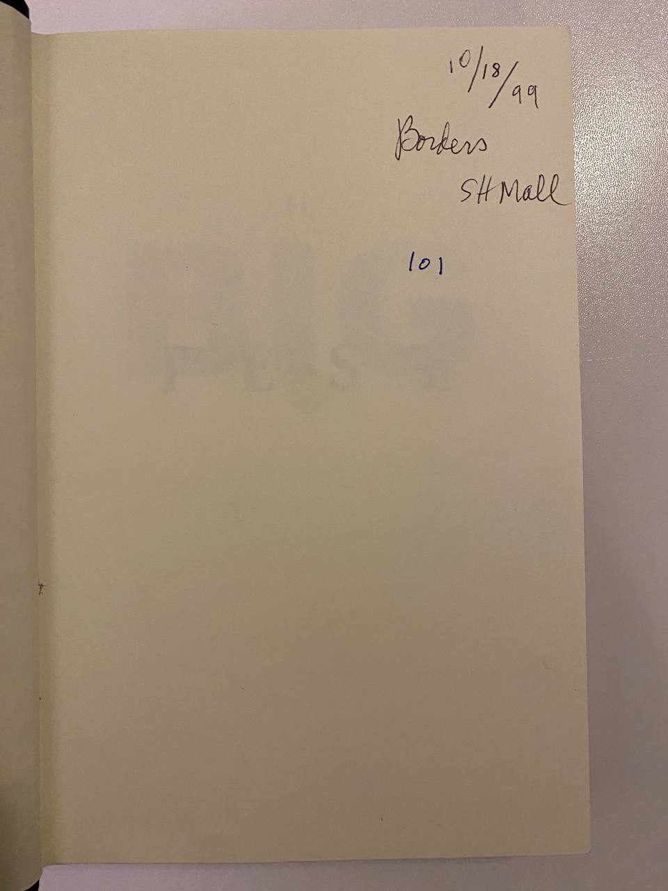 Handwritten reading notes of Drew's copy of The Big Test