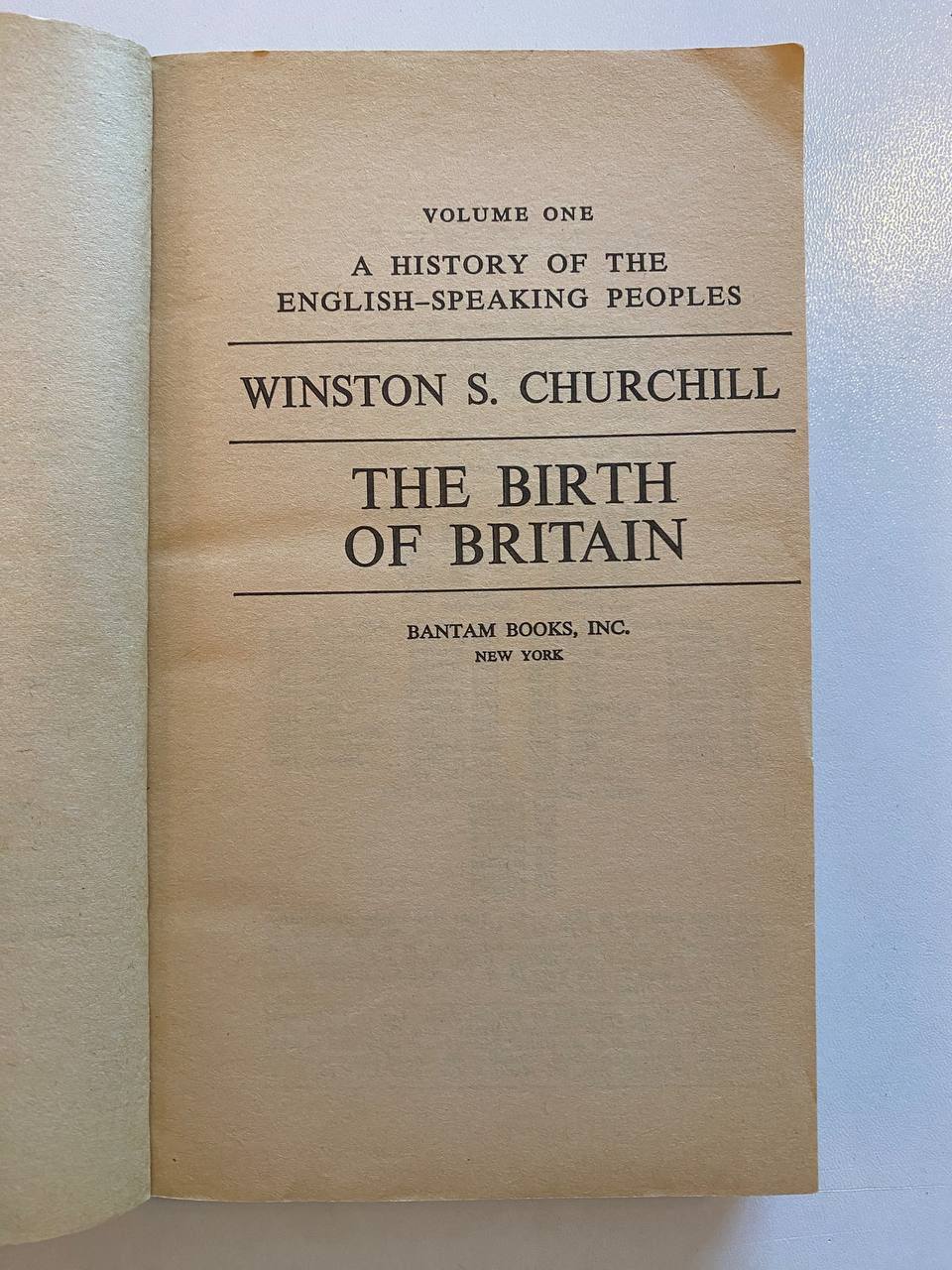 Title page of Drew's copy of The Birth of Britain