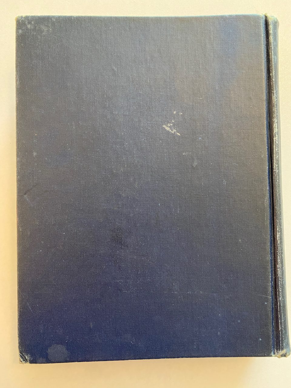 Back cover of Drew's copy of The Blue Fairy Book