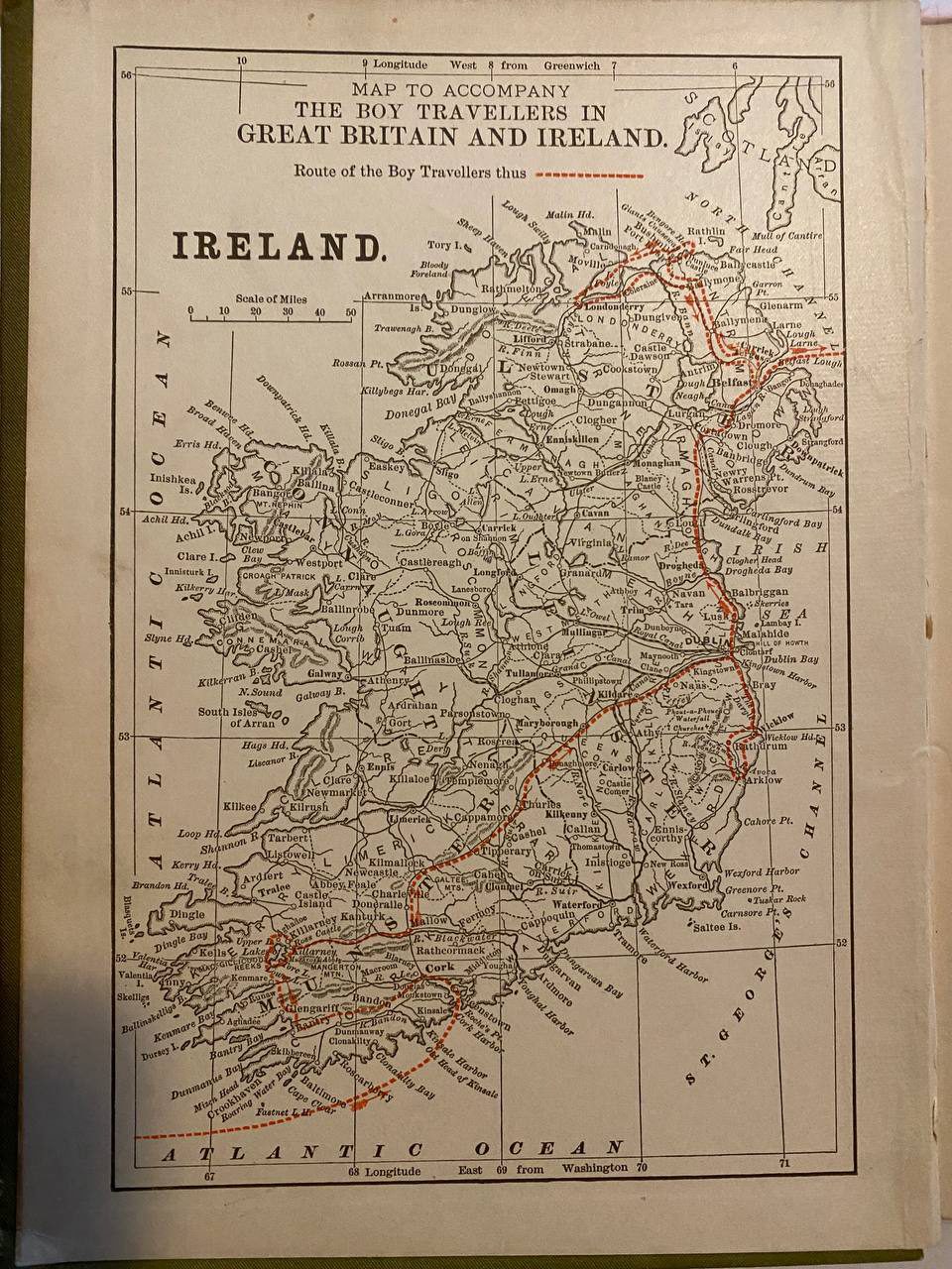 Physical detail of Drew's copy of The Boy Travellers in Great Britain and Ireland