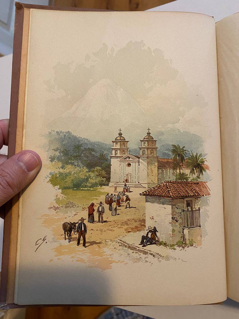 Illustration of Drew's copy of The Boy Travellers in Mexico