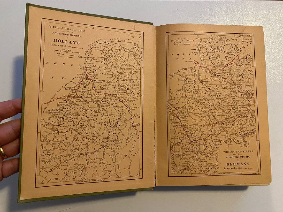 Physical detail of Drew's copy of The Boy Travellers in Northern Europe