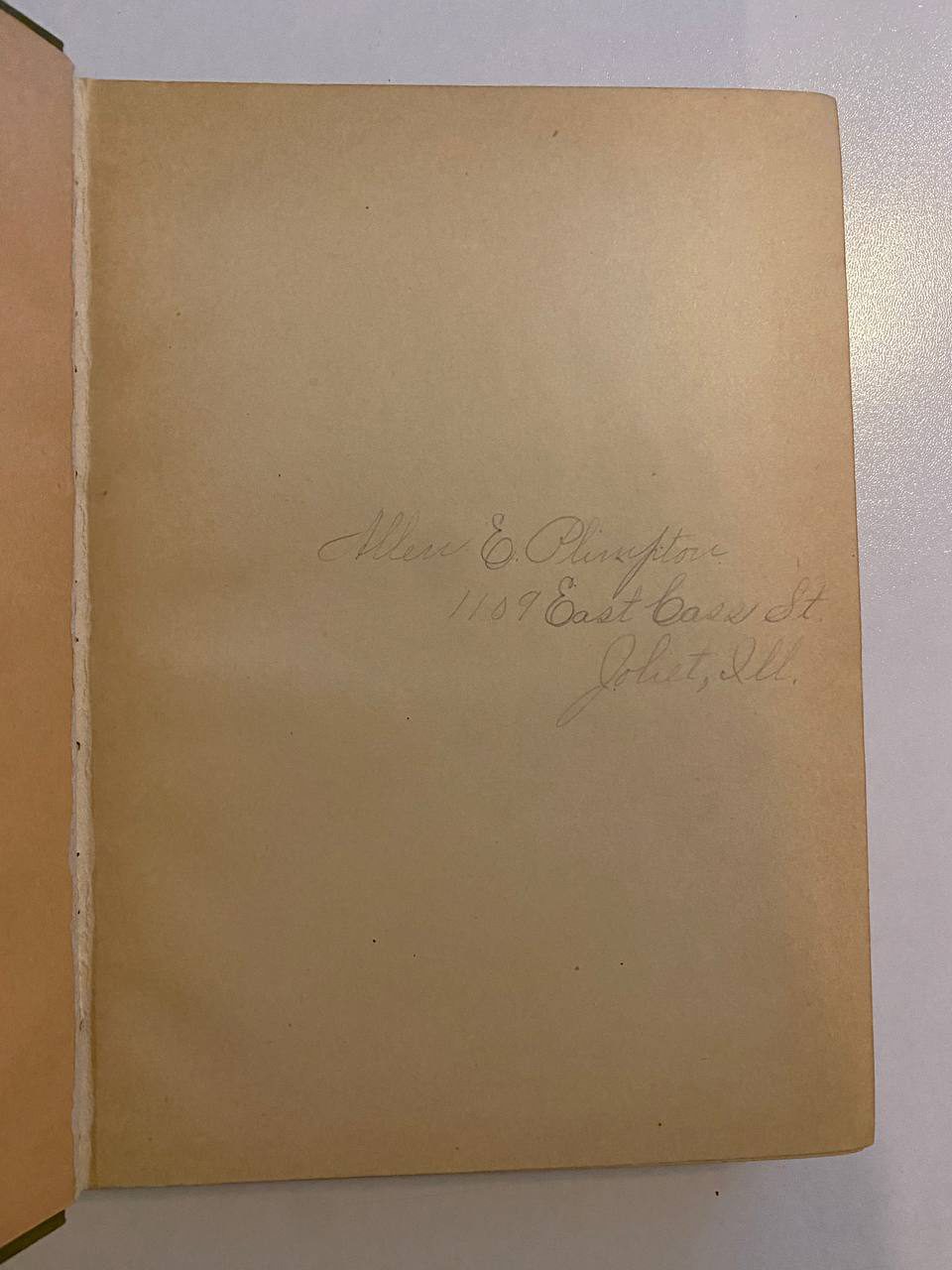 Ownership inscription of Drew's copy of The Boy Travellers in Northern Europe