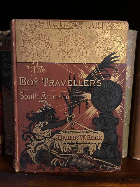 Cover of Drew's copy of The Boy Travellers in South America