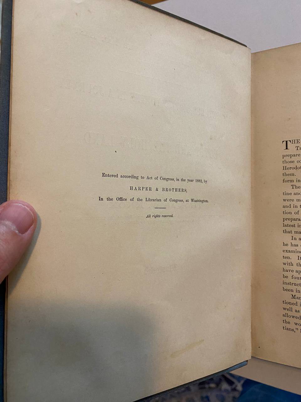 Copyright page of Drew's copy of The Boy Travellers in the Far East, Part Fourth: Egypt and the Holy Land