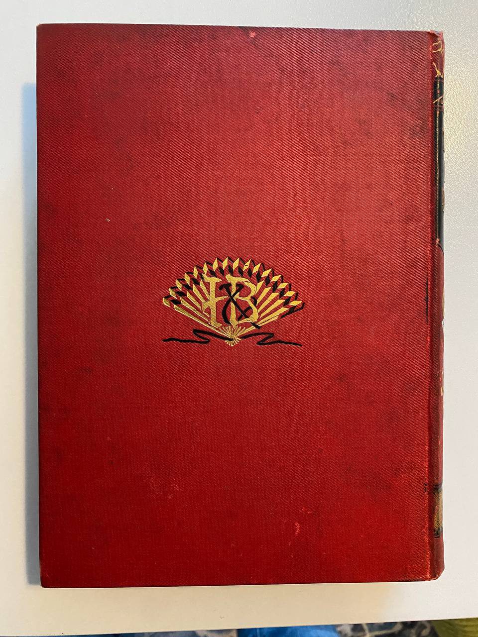 Back cover of Drew's copy of The Boy Travellers in the Far East, Part First: Japan and China